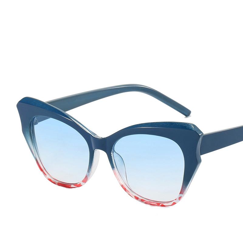 Noi ochelari cu ramă ochi de pisică ochelari de soare clasici cu ramă neagră natural personalizați colorați în contrast pentru femei Ochelari de soare