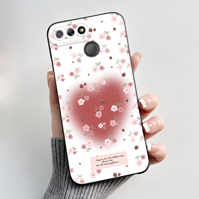 Printed Phone Case For Itel P15 A35 A25 PRO Fundas Capa Soft Silicone Black Shell for ITEL A25 Cover Cute Flower Cartoon Casing