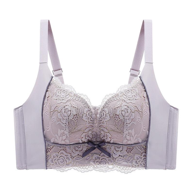 

Регулируемое нижнее белье Женский поддерживающий топ с эффектом пуш-ап Бюстгальтер против обвисания Закрытый бюстгальтер Сексуальное кружево Тонкий бюстгальтер 38/85B фиолетовый