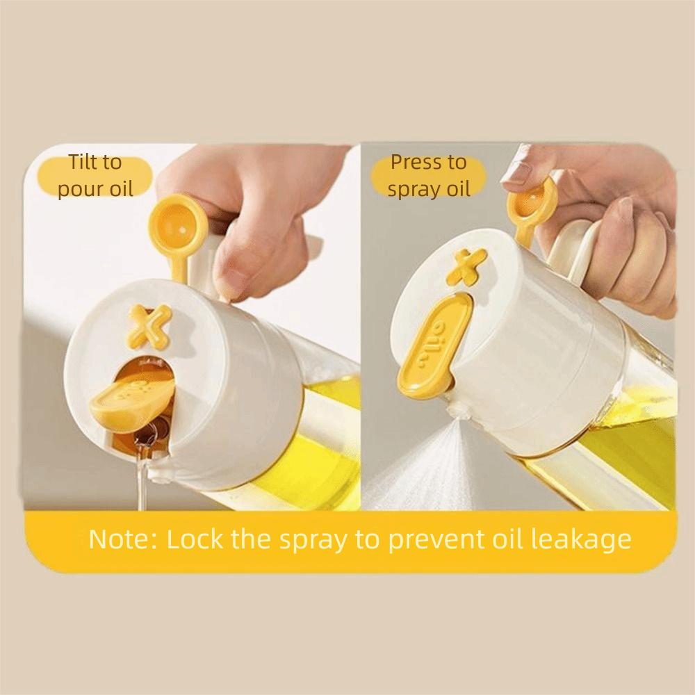 Glass Oil Dispenser 460ml Oil Storage Bottle Practical Oil Spray Air Fryer