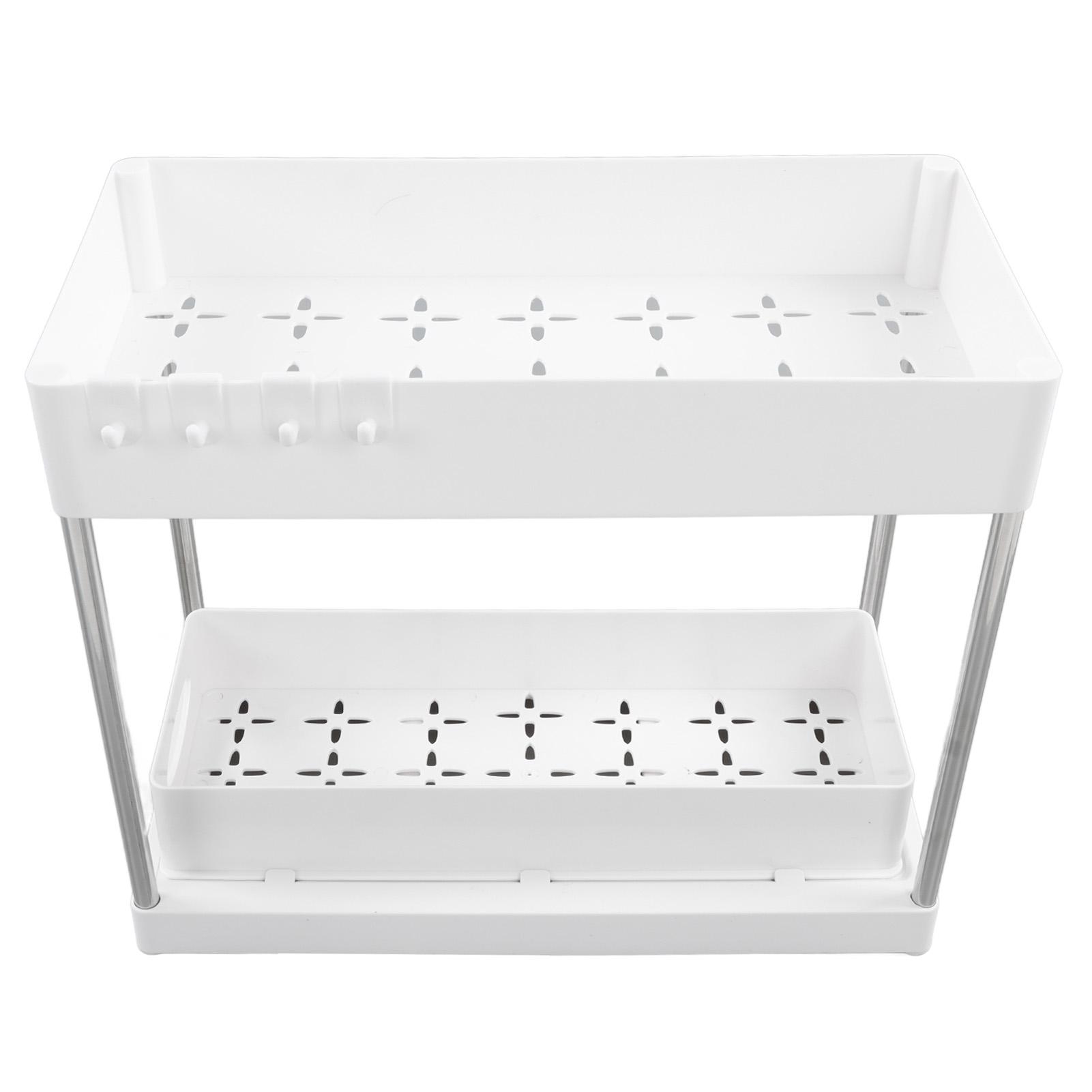 

Slide Out Storage Baskets ABS Under Sink Cabinet Sliding Drawers for Kitchen Bathroom Cosmetic Storage
