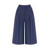TVIEW Double-Button Wide 3/4 Length Pants_V6B-Cpt004