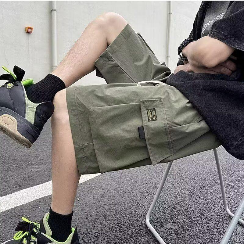 Trendy Summer Workwear Sports Shorts - Loose Mid-Length Casual Five-Point Pants