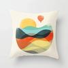 Polyester Pillow Cover Minimal Line Abstract Sunset Throw Pillow Case Sun Moutain Decorative Cushion Covers For Home Sofa Chair