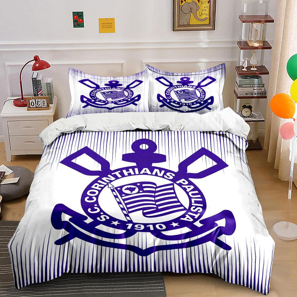 Corinthians Paulista Bedding Set Bedding Duvet Cover Set Duvet Cover Pillowcases (1 * Duvet Cover 2 * Pillowcases, without duvet insert)