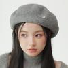 High-end Size Head Circumference 100% Australian Pure Wool Beret Women's Autumn and Winter Japanese Versatile Thermal Painter Hat