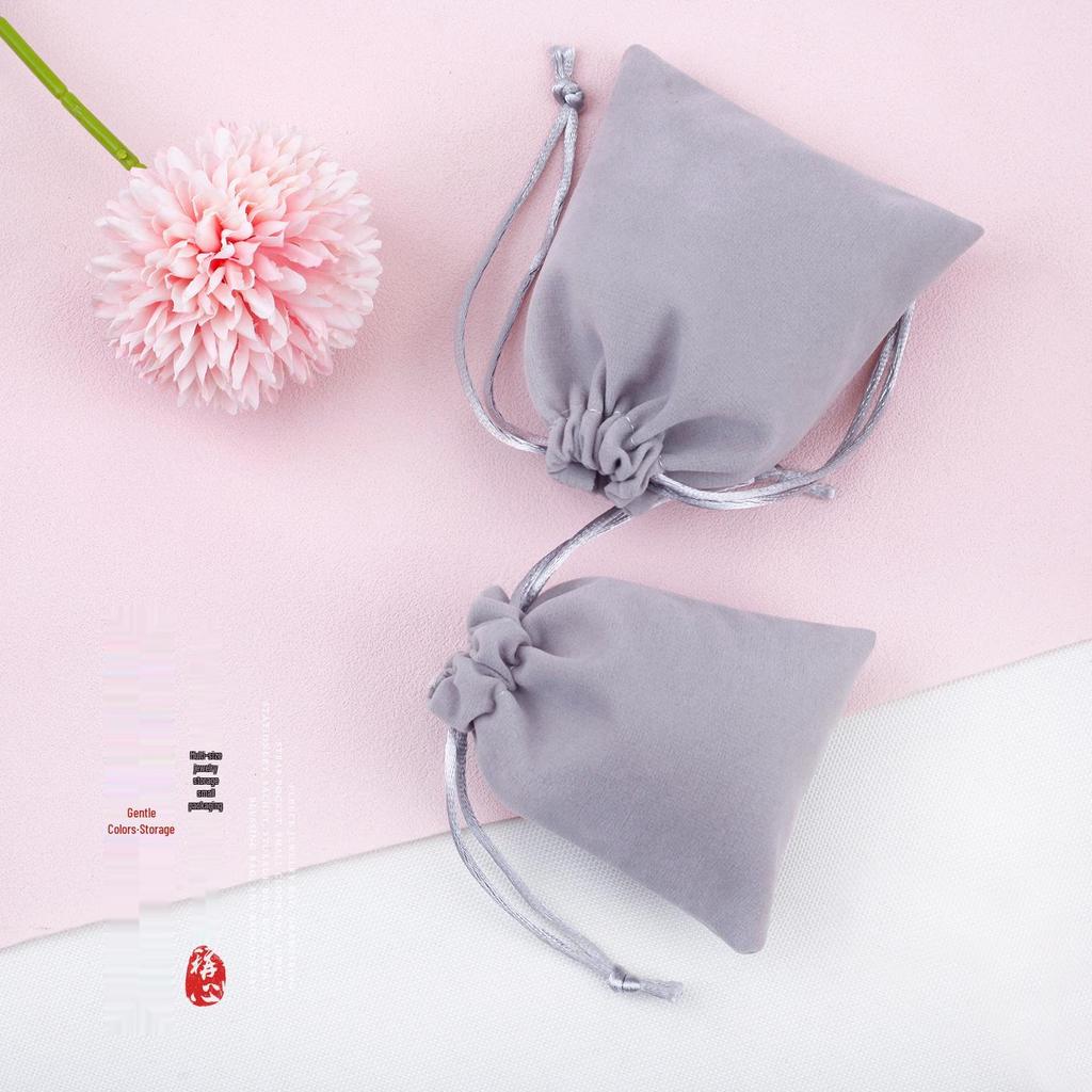 Velvet Drawstring Bag for Jewelry, Earphones, Coins, and Cosmetics Storage