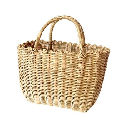 Sanritz Al.atte Washable Handwoven Bath Basket, Large, Natural  Plastic Rattan-Look Basket, Storage, Ideal for Hot Springs, Accommodations, and