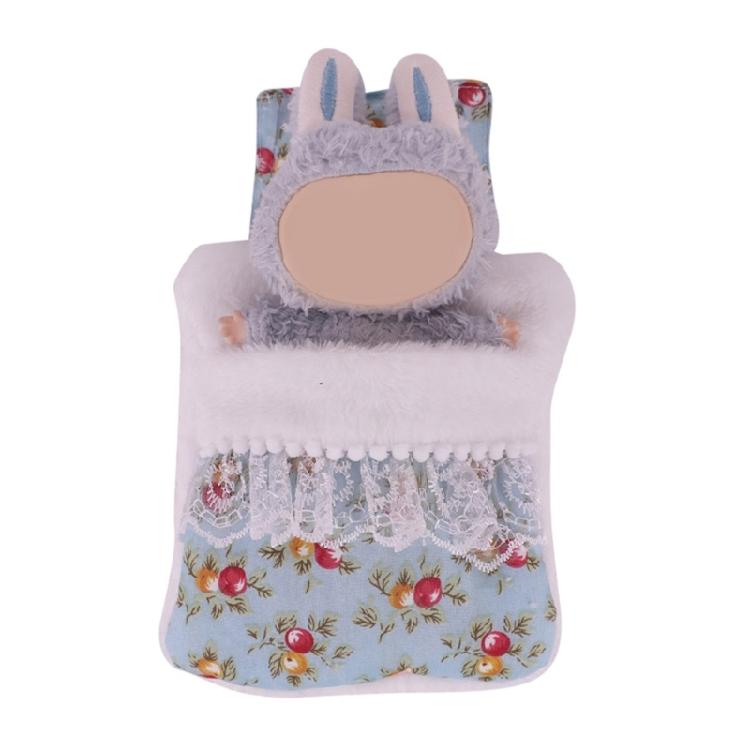 Beliebtes Puppenbett Zubehör mit abnehmbarem Kissen und weichem Schlafsack für 1-2 Generation Plüschfiguren Puppen Dekorationen