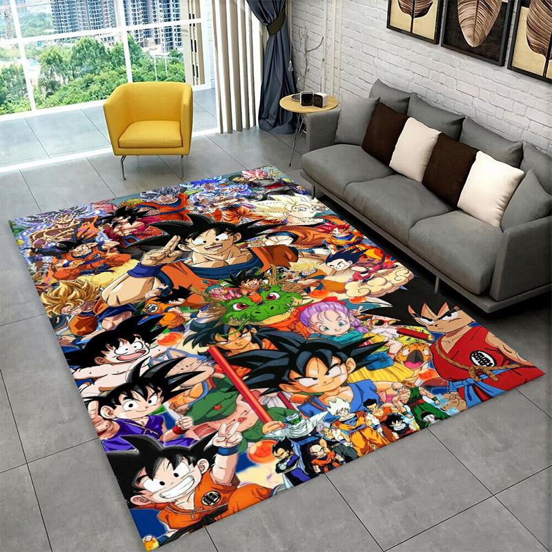 Cartoon D-Dragon Ball Anime Game Carpet Rug for Playroom Bedroom Living Room Sofa Home Decor,kid Area Rug Non-slip Floor Mat