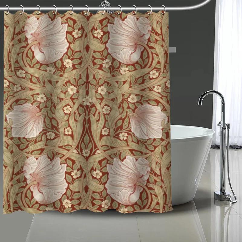 אמנות ויליאם מוריס דוגמה מותאמת אישית וילון אמבטיה פוליאסטר עמיד למים וילונות מקלחת עשה זאת בעצמך מסך אמבטיה וילון מודפס למקלחת
