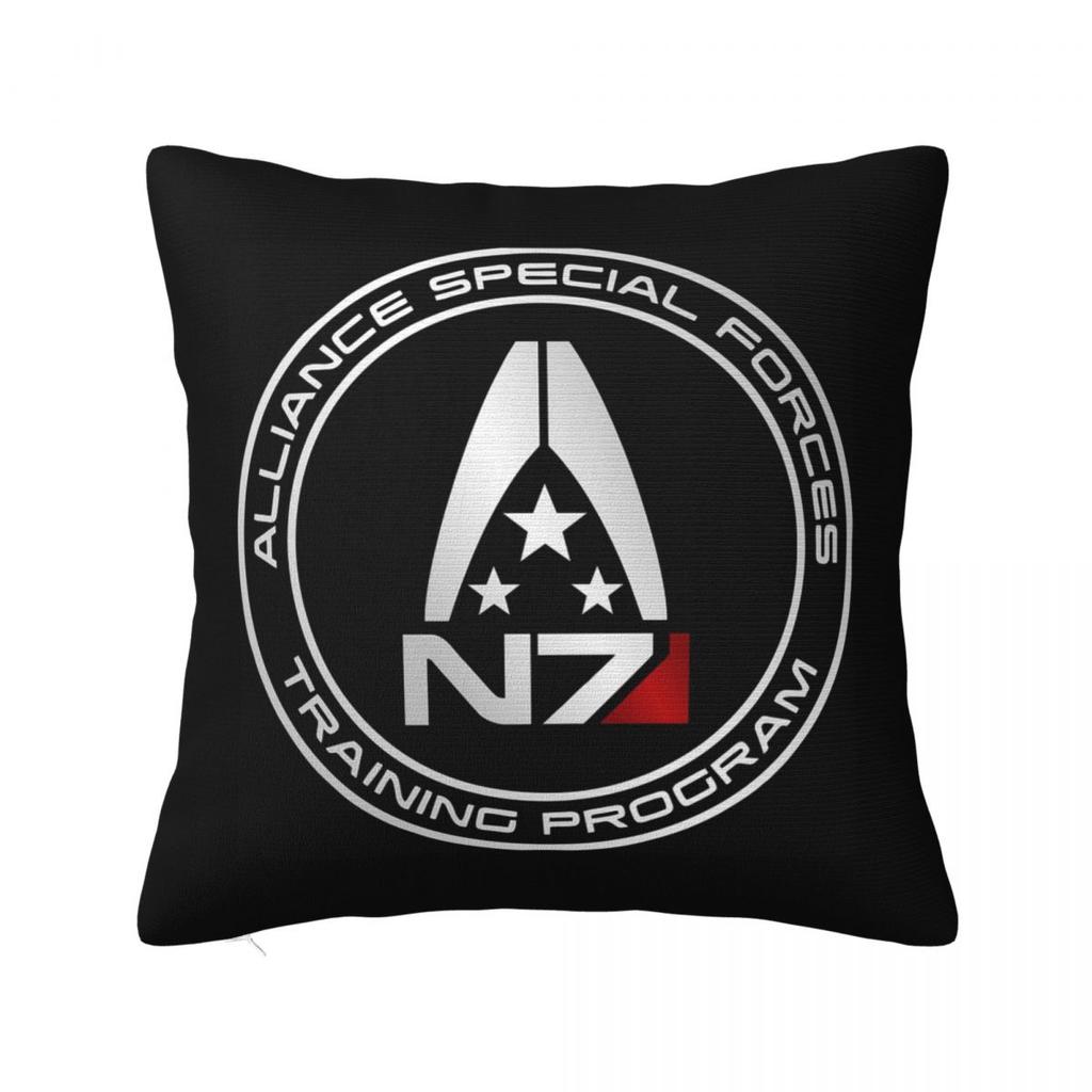 N7 Mass Effect Emblem Square Pillowcase Cushion Cover Pillow Case Throw Pillow Cover for Home Bedroom Car