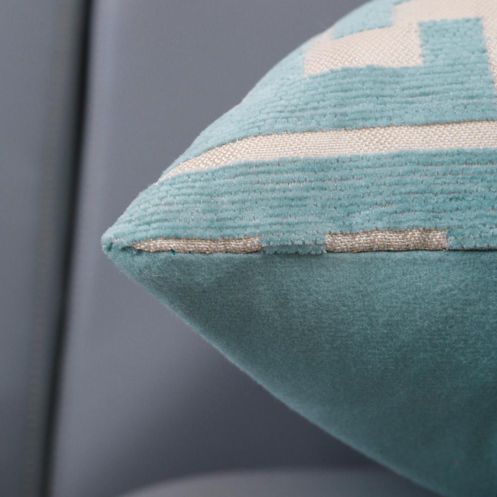 100%Polyester Jacquard Pillowcase Geometric Patterned Sofa Lumbar Pillow Covers For Spring, Summer, Autumn, And Winter Seasons