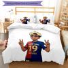 Lamine Yamal Football Graphic Bedding Set,Cozy Bed Linen for Teen Boys Bedroom Decoration,Perfect Birthday Gift,Washable Duvet Cover with Pillowcases,
