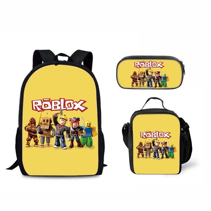 Roblox Kids Backpack Set With Cartoon Print For School And Travel