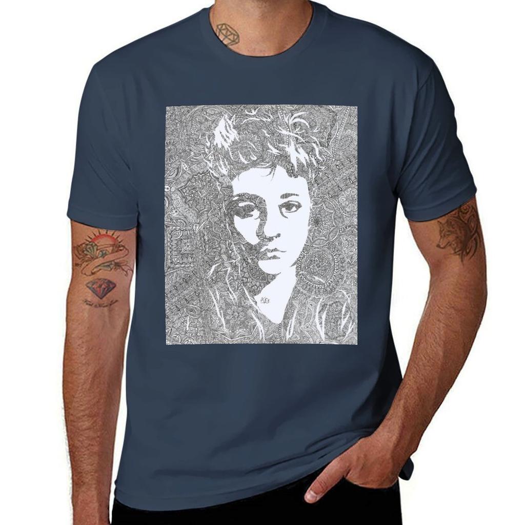 Pattern Portrait Tshirt Summer Fashion Casual Tee Shirt
