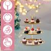 3 Layer Cake Stand Fruit Plate Tray Metal Cupcake Display Tower Decorative Gold Round Cake Display Stand Birthday Party Wedding