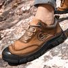 New winter outdoor men's shoes casual shoes outdoor platform hiking shoes large size hiking first layer cowhide