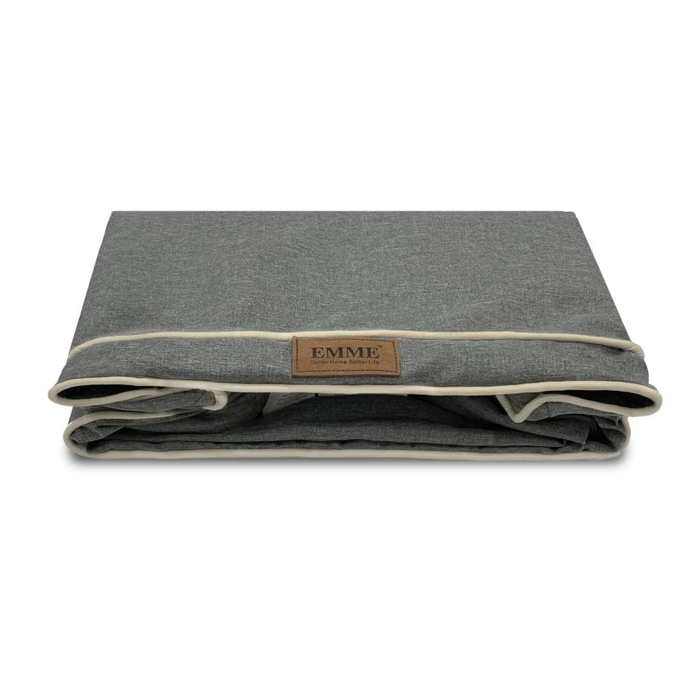 EMME Pet Bed Sofa Cover XL Fits 111x86x26cm Beds Easy-to-Clean Cover, Washable, Easy-to-Install, Only, Gray, Size,