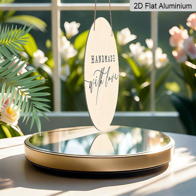 2D Flat Retro Aluminum Wall Stickers In Various Sizes. "Handmade with Love" Handmade Themed Hanging Ornaments with A Minimalist Style A Perfect