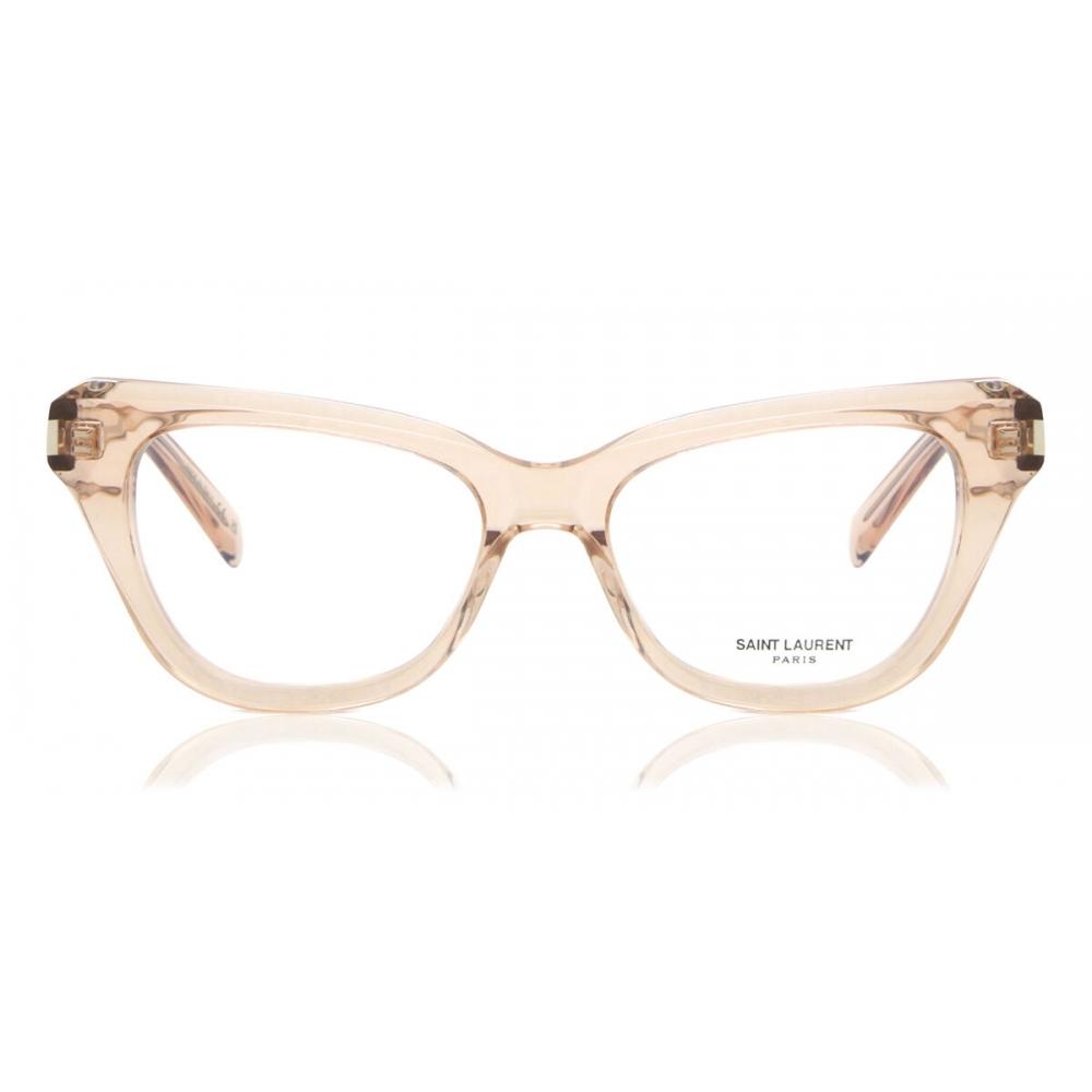 

Saint Laurent Sl 472 004 Women Eyeglasses Transparent Peach/52