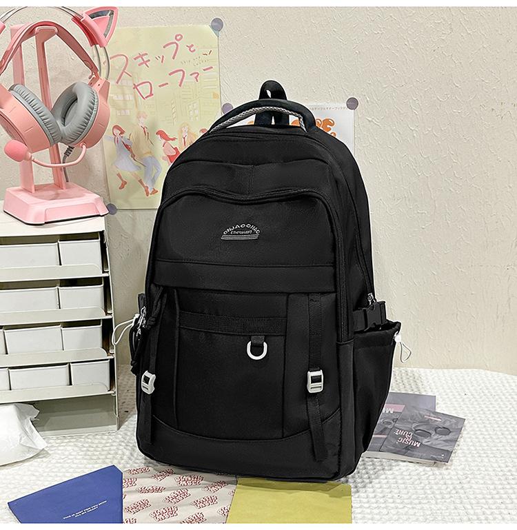 

Large Female Cute College Backpack Girl Travel Book Backpack Nyl Fashi Ladies Leisure Bag Women Laptop Men School Bags чёрный
