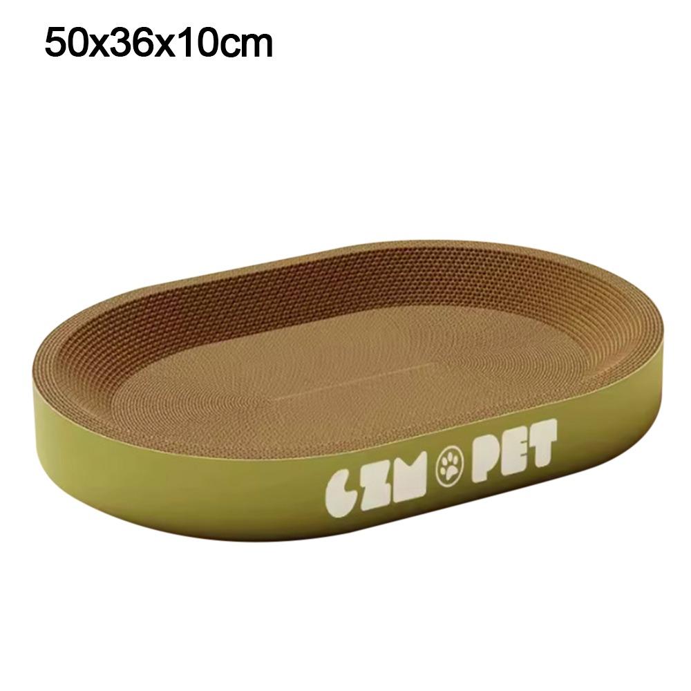 

Corrugated Paper Claw Grinding Toys Oval Shape Pet Nest New Cat Scratching Board Cat Supplies 50x36x10cm