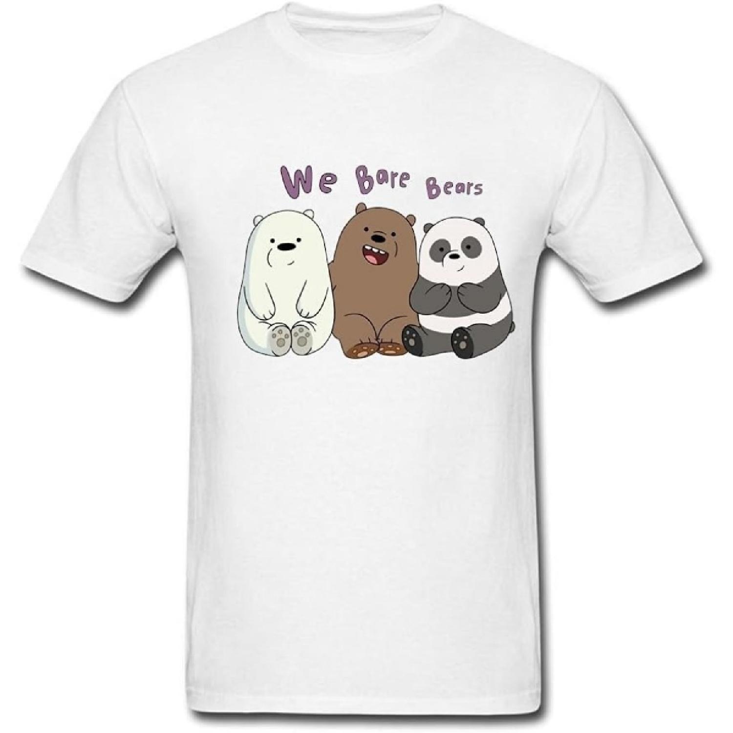 

Tee Center We Bare Bears T-Shirts Men Cotton XXXXXL білий