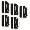 5 Pack Aluminum Luggage Tags Privacy Cover Suitcase Identifier with Stainless Steel Cable