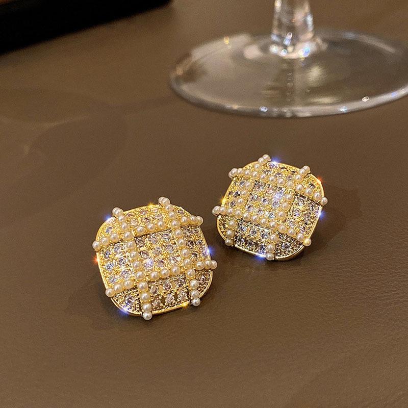 Silver Needle Pearl Flower Tassel Earrings - Women's Trendy All-Match Jewelry