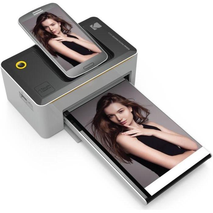 Imprimante Photo Kodak PD450 - Gris - Sublimation Thermique - Pour Smartphone iOS Et Android