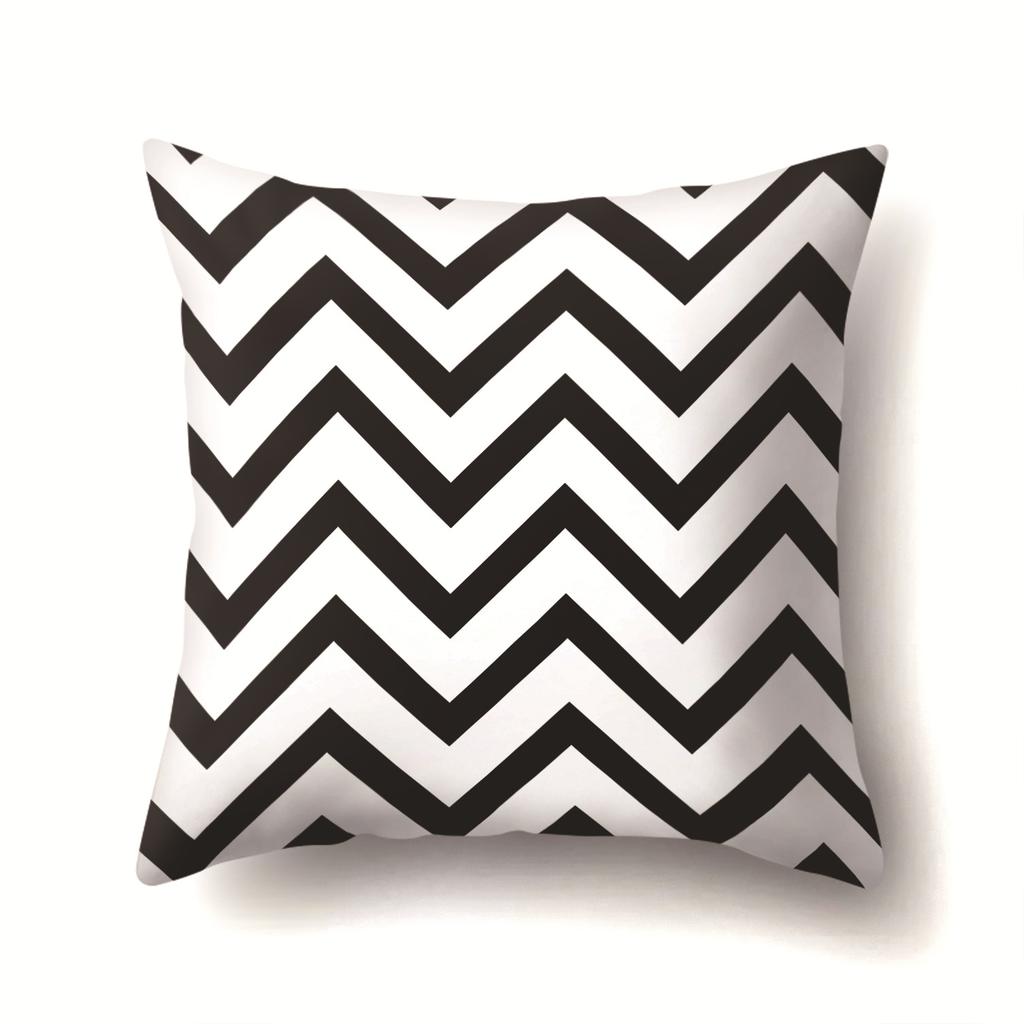 Push Pillowcase Creative Wave Striped Cushion Cover