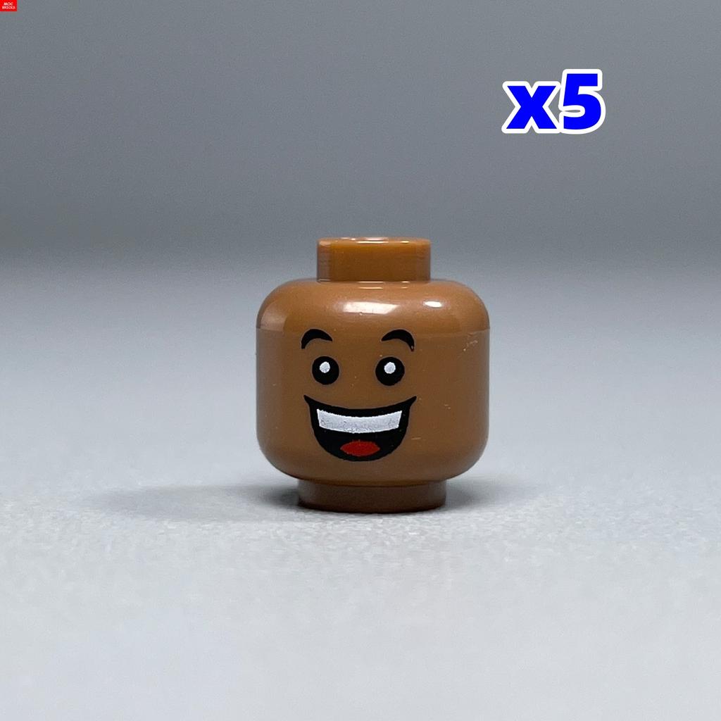 MOC Bricks Hollow Flesh Face Expression Head For 4cm Figure DIY Educational Building Blocks Toys For Children Gifts