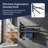 Aluminum Swivel Towel Bar Black Towel Holder Practical Swivel Towel Rack  Space Saving