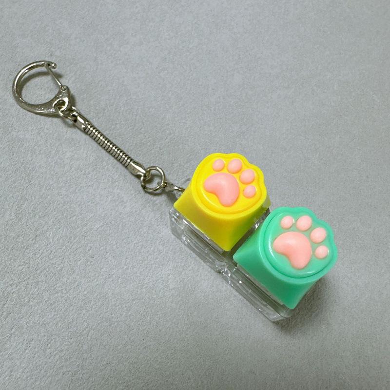 Silicone Cat Claw Keychain Keyboard Pressure Reducing Button Shaft Tester Pinching Block For Stress Relief