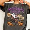 Mentally I'm Here Comfort Colors® Shirt, Cozy Ghost Fall Shirt, Pumpkin Season Tee, Cute Halloween Shirt, Fall Aesthetic Graphic Tee