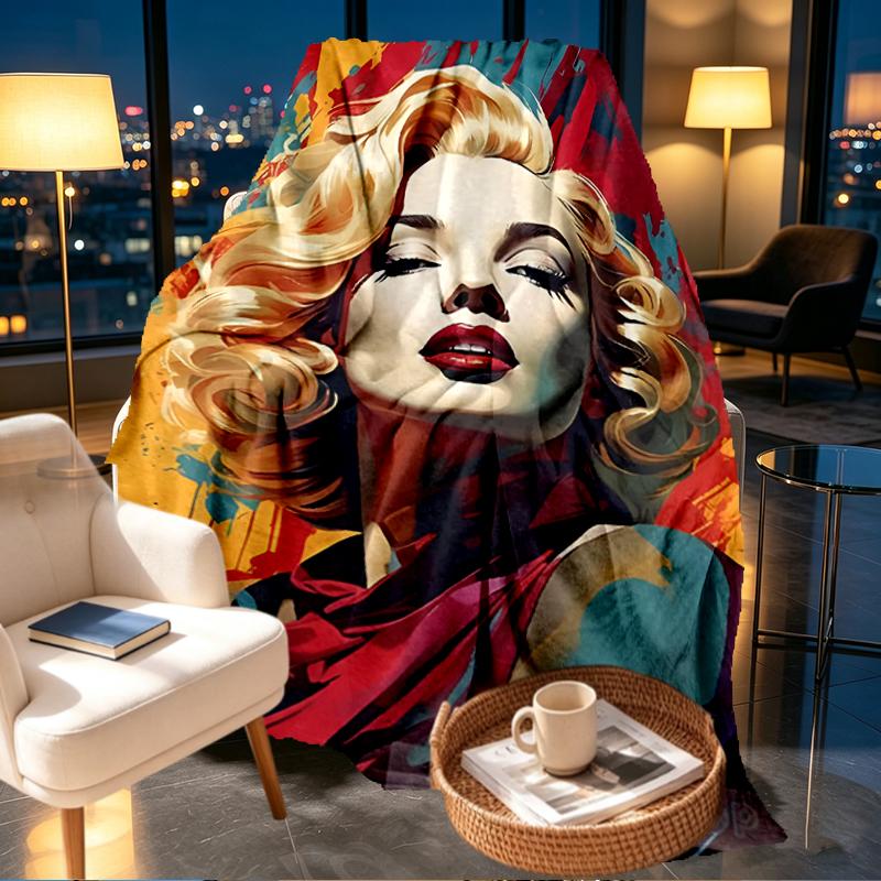 Singer Print Blanket - Soft & Comfortable, for Bedroom, Travel, Sofa, Home Decoration - Birthday Christmas Gift for Friend