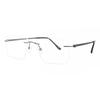 Rimless Square Black Smartbuy Collection Chronia Tt 131 M04 Fashion Unisex Eyeglasses