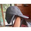 Used Patagonia fleece lined ear flap cap gray size M