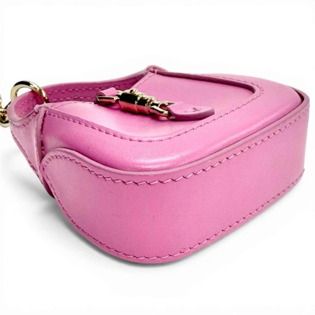 Pristine GUCCI key ring Jackie 1961 pink leather Women 768285 Used