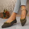 N Nü Spring/Summer New Pointed Toe Flat Single Shoes Large Size Fashion Flying Weaving One Step Casual Women's Shoes