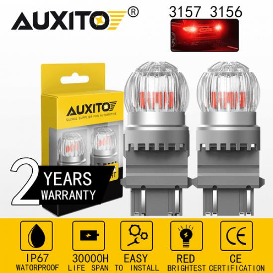 2X 3157 3156 3457 Pure Red LED Brake Tail Light Bulbs For Ford F150 1997-2018