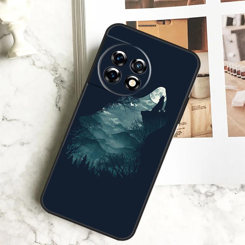 Wolf Howls Art Case For OnePlus 12 12R 11 9 10 Pro 10R 9R 8T 10T Nord CE 2 3 Lite 2T N10 N20 N30 CE4 Cover