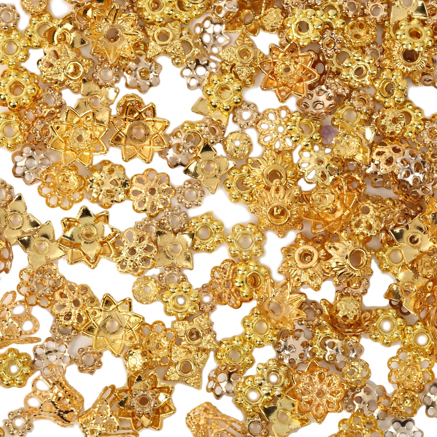 

[Киотодзюдо] Шайбы, Бусины, Детали для аксессуаров, 50 г, Античное золото, Ассорти, Золото, Серебро (Золото)