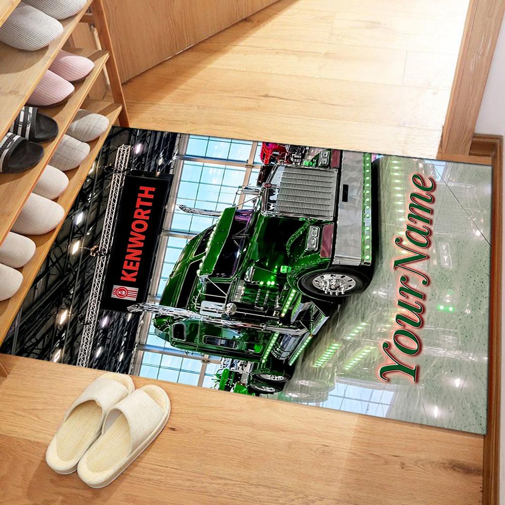 Peterbilt Heavy Trucks Customize Your Name Floor Rug Office Rug Perfect for Balcony Decorate room Hallway Study room Antislip Carpet Office home decor