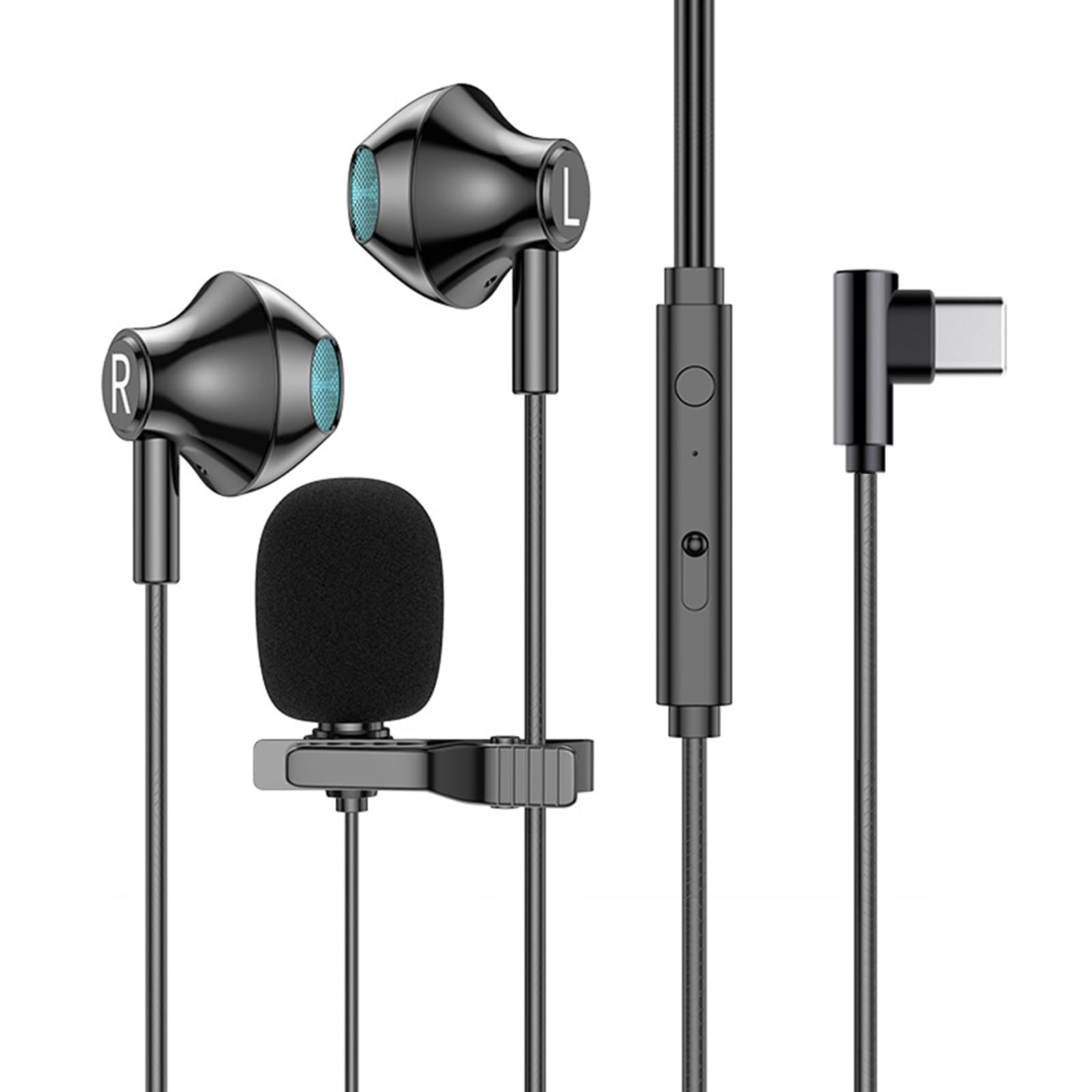 

в USB Type C с проводным типом Игровые регулируемые наушники, совместимые с iPhone, Pixel и другими моделями с Type C. Поставляются с чехлом для хранения [Новинка]