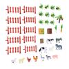 37 PCS Farm Animals Toy Set with Fence Accessories Plastic Lifelike Animals Figures Educational Scene Decor for Kids