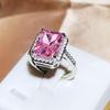 Classic Fashion Retro Ladys Engagement Ring with Colorful Zircon Fashion Pink Blue Green Girls Ring