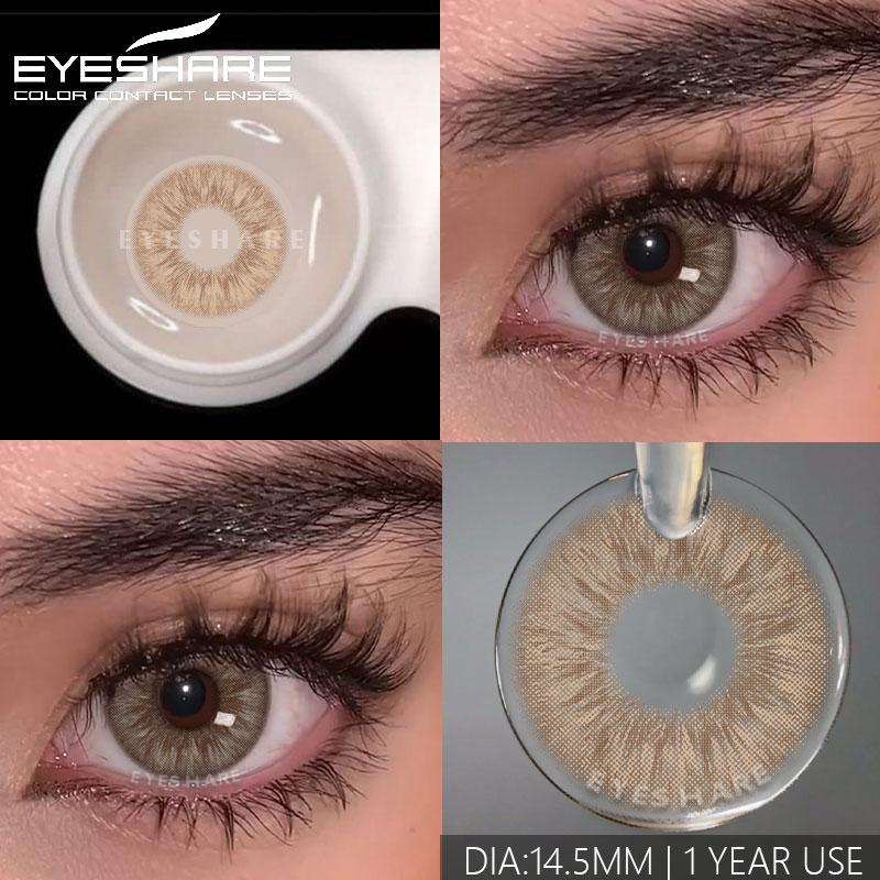 Eyeshare 1pair Blue Color Contact Lenses for Eyes Blue Colorcon Lenses Cosmetics Green Colored Lenses Cosmetic Eye Lens Yearly Use