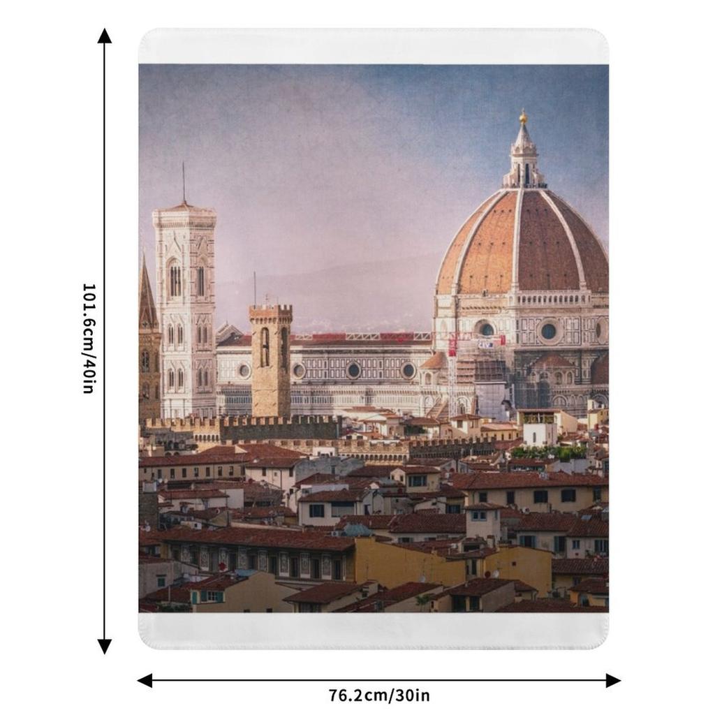 Historic Core of Florence Italy Throw Blanket Stylish Decor Blanket Gift for Friends Roommate